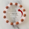 Rose quartz and five mukhi bracelet - to open the heart and connect to the energy of love