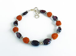 Rudraksha Garnet Bracelet - D1 - For dissolves emotional blockages