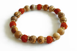 Rudraksha Jasper Bracelet for enhancing stamina and vitality