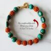 Rudraksha Malachite Bracelets For expression of feelings and eliminates shyness