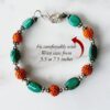 Rudraksha Malachite bracelet - To brings balance, serenity, optimism and comfort