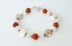 Rudraksha Moonstone Bracelet - For courage, enthusiasm and motivation