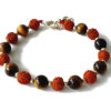 Rudraksha Tiger Eye Round beads Bracelet - for good health, peace of mind & spirituality