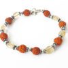 Rudraksha and Citrine oval Bracelet - To ward off the risk to injury or attack