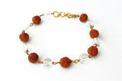 Rudraksha and Crystal Bracelet - For harmonize the aura and remove negative energy