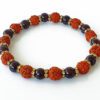 Rudraksha and Garnet Bracelet - For love, success and popularity