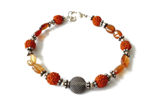 Rudraksha and Gomed Bracelet - To overcome confusion and brings mental clarity and balance