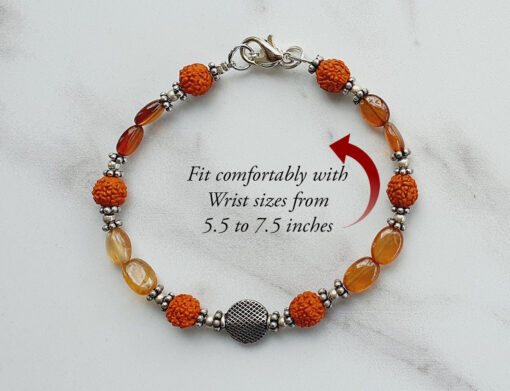 Rudraksha and Gomed Bracelet - To overcome confusion and brings mental clarity and balance