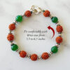 Rudraksha and Green Jade bracelet - To Promotes love, trust and reliability