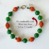 Rudraksha and Green Jade bracelet - Design I For emotional balance and stability