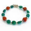 Rudraksha and Green Onyx bracelet - To Dispels negativity and promotes peace