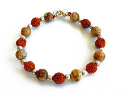 Rudraksha and Jasper Bracelet to provide stamina and vitality