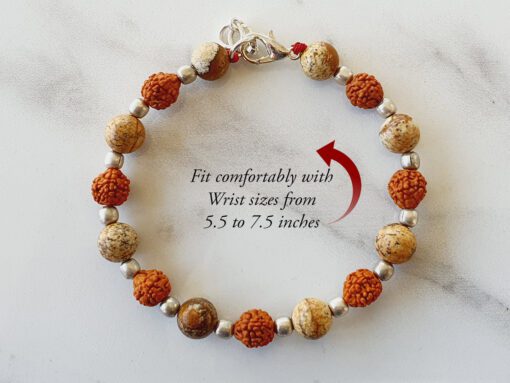 Rudraksha and Jasper Bracelet to provide stamina and vitality