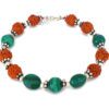 Rudraksha and Malachite Bracelet - To brings balance, serenity, optimism, comfort and understanding