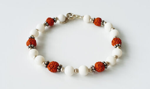 Rudraksha and Mother of Pearl Bracelets - To improve self-esteem and healing energy