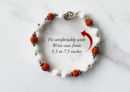 Rudraksha and Mother of Pearl Bracelets - To improve self-esteem and healing energy