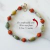 Rudraksha and Oval Cats Eye Bracelet - To bring good fortune and help remove fear