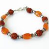 Rudraksha and Red Carnelian bracelet - For awakens talents within