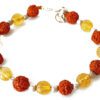 Rudraksha and Yellow Citrine Faceted Bracelet to manifest your goals and enhances healing energies