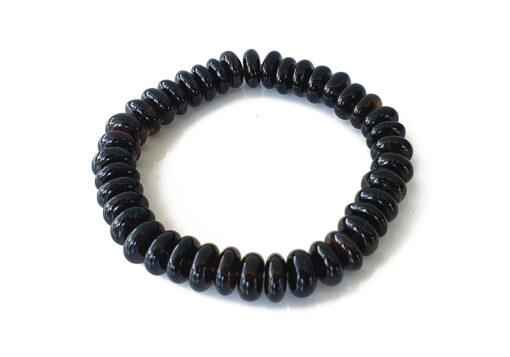 Smoky Quartz Bracelet - Elliptical Beads - For grounding and removing negative emotions