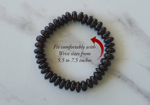 Smoky Quartz Bracelet - Elliptical Beads - For grounding and removing negative emotions