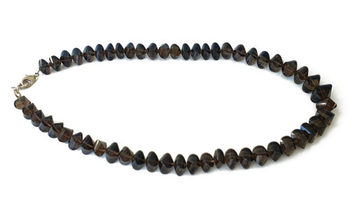 Smoky Quartz Faceted Beads Necklace - For alleviating panic attacks, anxiety, and nightmares