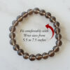 Smoky Quartz Round Bead Bracelet - For removing negative emotions and achieving goals