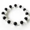 Sphatik and Black Agate Beads Bracelet To harmonize the aura and remove negative energy