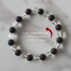 Sphatik and Black Agate Beads Bracelet To harmonize the aura and remove negative energy