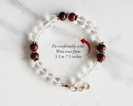 Sphatik and Red sandalwood Bracelet To harmonize the aura around us and remove negative energy