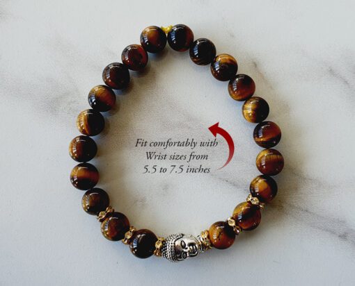 Tiger Eye Buddha Bracelet for good luck, and brings prosperity