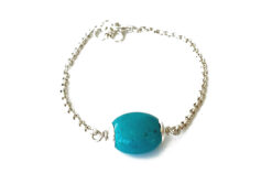 Turquoise Bracelet in Silver - For enhancing communication, expression and creativity