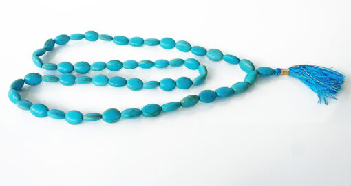 Turquoise Oval Bead Necklace - For courage and confidence