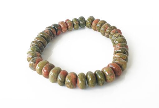 Unakite Elliptical Beads Bracelet - For togetherness