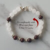 White Agate and Red Sandalwood Bracelet To Provides protection and relief from stress