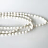 White Coral Necklace Mala - Barrel shaped beads