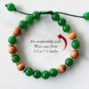 White Sandal and Green Jade Bracelet - To Promotes love, trust and reliability