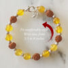 Yellow Agate and Rudraksha Bracelet - To enhance willpower, memory, clarity and creativity