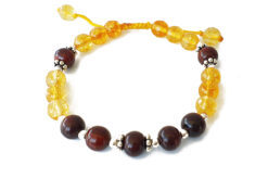 Yellow Citrine and Red Sandalwood Bracelet - To ward off the risk to injury or attack