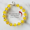 Yellow Jade Bracelet in Round Beads - To Attracts joy and happiness