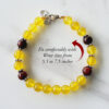 Yellow Jade and Red Sandalwood Bracelet - To attract prosperity and abundance