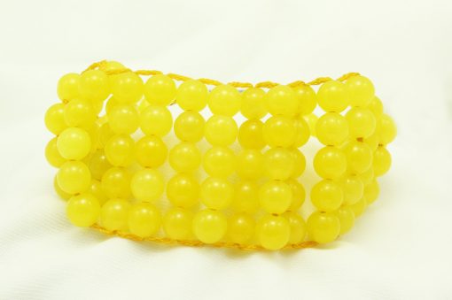 Yellow Agate Multi Beads Bracelet