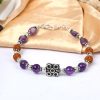 Amethyst and Rudraksha Bracelet