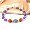 Amethyst and Rudraksha Bracelet