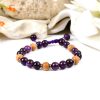 Amethyst and White Sandal Bracelet For serenity and peace