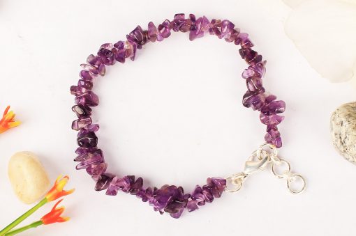 Amethyst Uncut Beads Bracelet