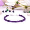 Amethyst Faceted Bead Bracelet - For spirituality and contentment