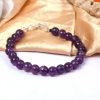 Amethyst Faceted Bead Bracelet - For spirituality and contentment