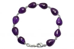 Amethyst Pear Shape Bracelet - For inspire creativity and encourage peace and stability