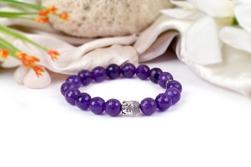 Amethyst with Buddha Bracelet - To enhance intuition and inspire creativity